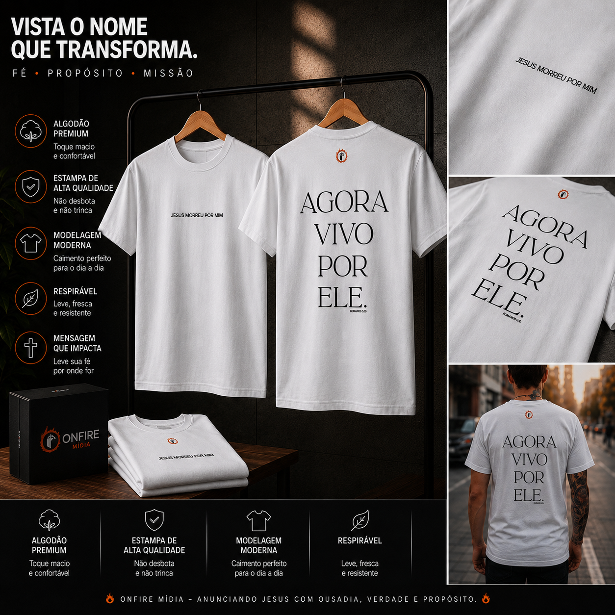CAMISA “JESUS MORREU POR MIM”